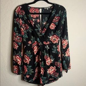 Floral romper w/ belt